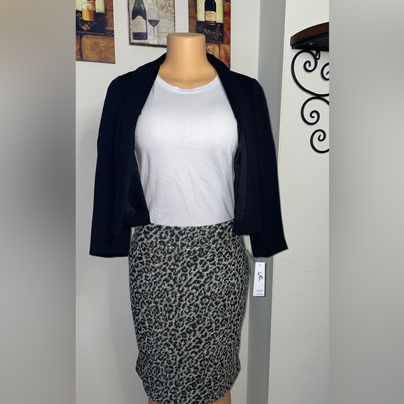 KASPER ANIMAL PRINT SKIRT SIZE M - Picture 2 of 9